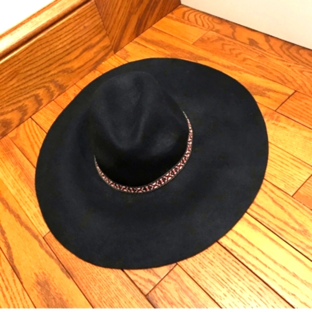 NWOT, American Eagle, 100% Wool, Floppy, Black, Hat🖤🦋🖤